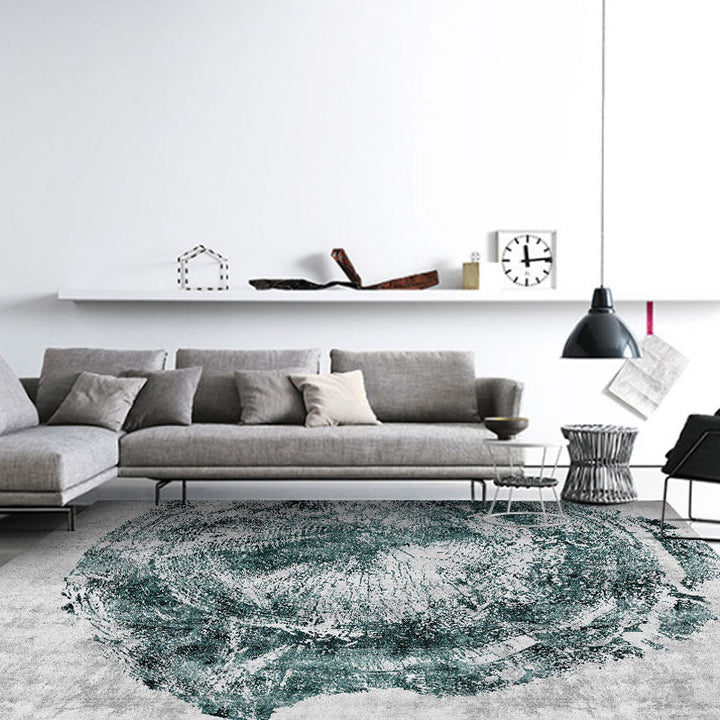 Lisslune | Scandinavian abstract printed rug multicolored polypropylene rug for indoors non-slip underside pet-friendly area rug for the living room