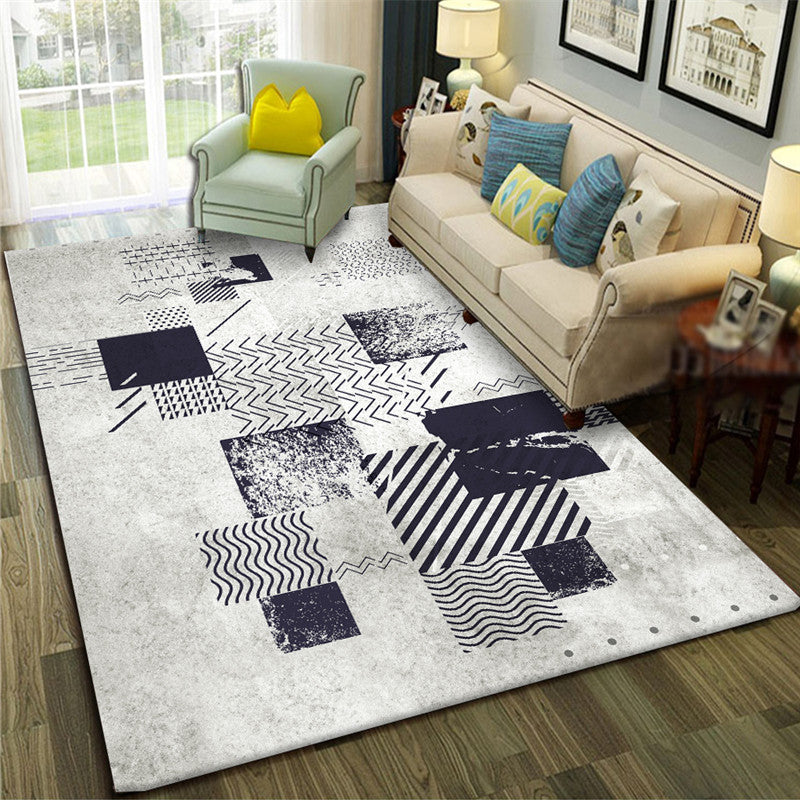 Lisslune | Calming Abstract Carpet Multiple Colors Polyester Area Rug Pet-Friendly Easy to Care Indoor Carpet for Living Room