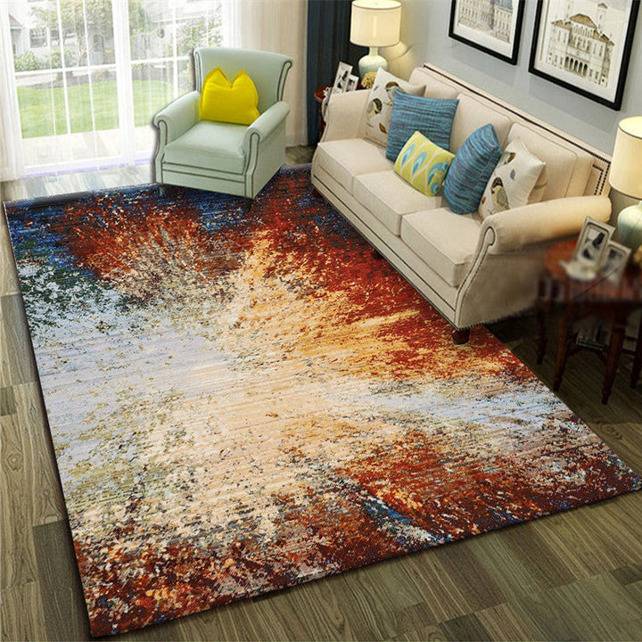 Lisslune | Calming Abstract Carpet Multiple Colors Polyester Area Rug Pet-Friendly Easy to Care Indoor Carpet for Living Room