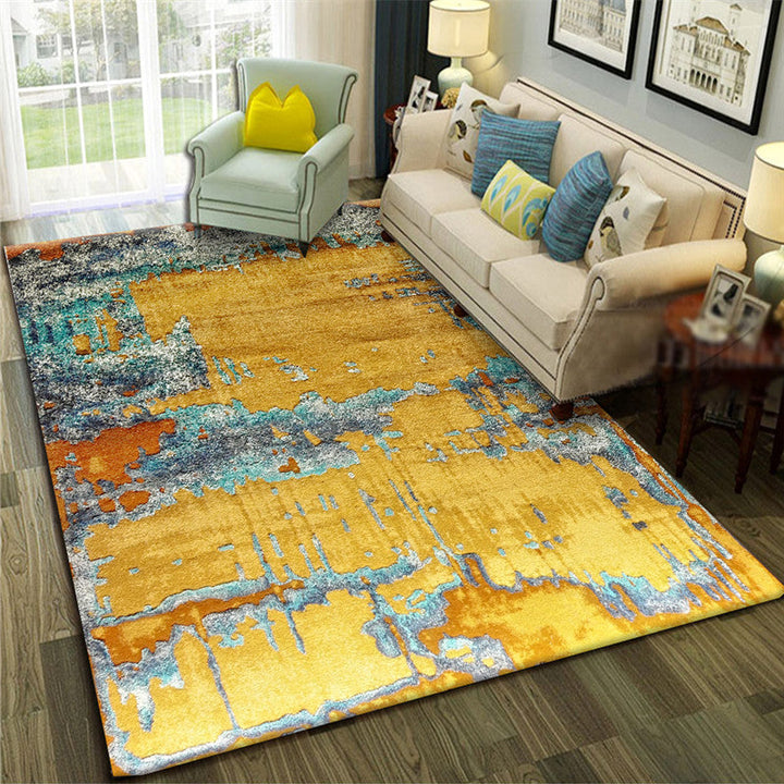 Lisslune | Calming Abstract Carpet Multiple Colors Polyester Area Rug Pet-Friendly Easy to Care Indoor Carpet for Living Room