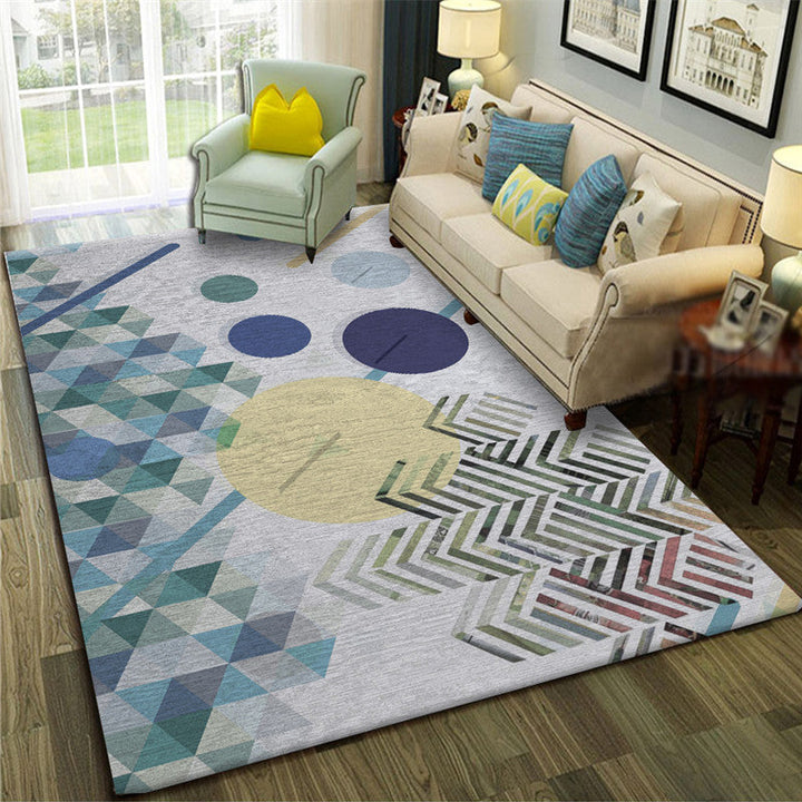 Lisslune | Calming Abstract Carpet Multiple Colors Polyester Area Rug Pet-Friendly Easy to Care Indoor Carpet for Living Room