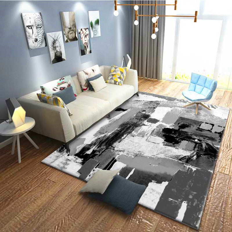 Lisslune | Calming Abstract Carpet Multiple Colors Polyester Area Rug Pet-Friendly Easy to Care Indoor Carpet for Living Room