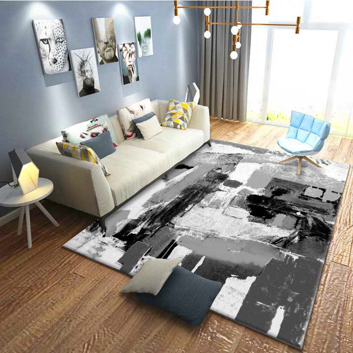 Lisslune | Calming Abstract Carpet Multiple Colors Polyester Area Rug Pet-Friendly Easy to Care Indoor Carpet for Living Room
