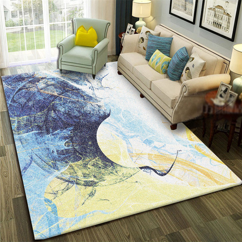 Lisslune | Calming Abstract Carpet Multiple Colors Polyester Area Rug Pet-Friendly Easy to Care Indoor Carpet for Living Room