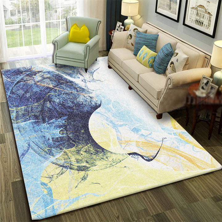 Lisslune | Calming Abstract Carpet Multiple Colors Polyester Area Rug Pet-Friendly Easy to Care Indoor Carpet for Living Room