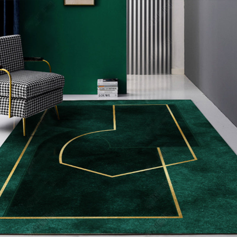Lisslune | New Geometric Printed Carpet Multicolored Synthetic Area Rug Non-Slip Back Stain-Resistant Indoor Rug for Living Room