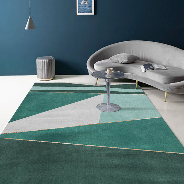 Lisslune | New Geometrically Printed Carpet Multicolored Polypropylene Area Rug With Non-Slip Backing Pet-Friendly Rug For Living Room