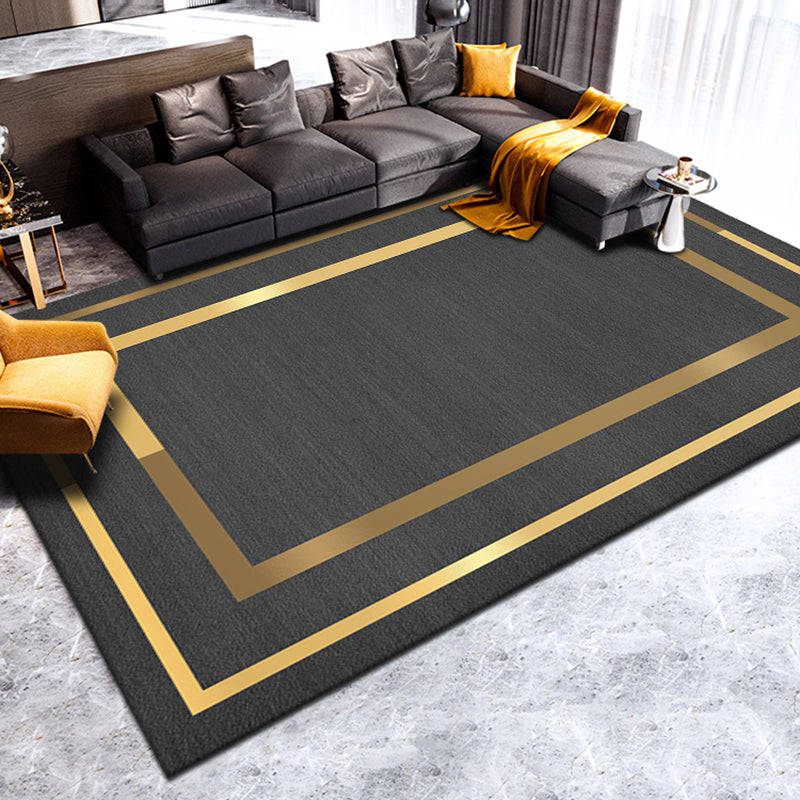 Lisslune | Simple geometric printed rug multicolored cotton blend area rug non-slip backing pet-friendly indoor rug for the living room
