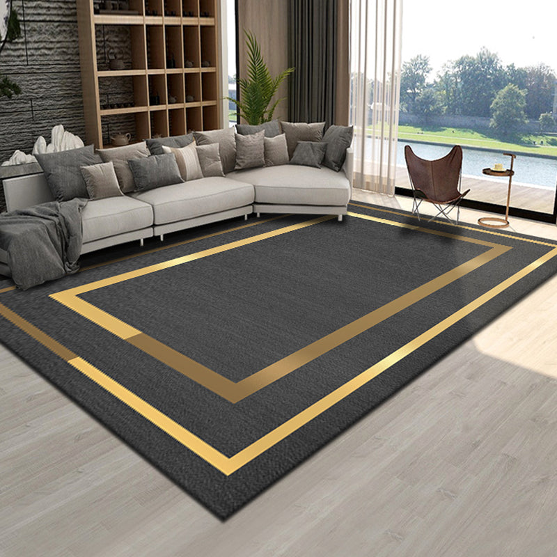 Lisslune | Simple geometric printed rug multicolored cotton blend area rug non-slip backing pet-friendly indoor rug for the living room