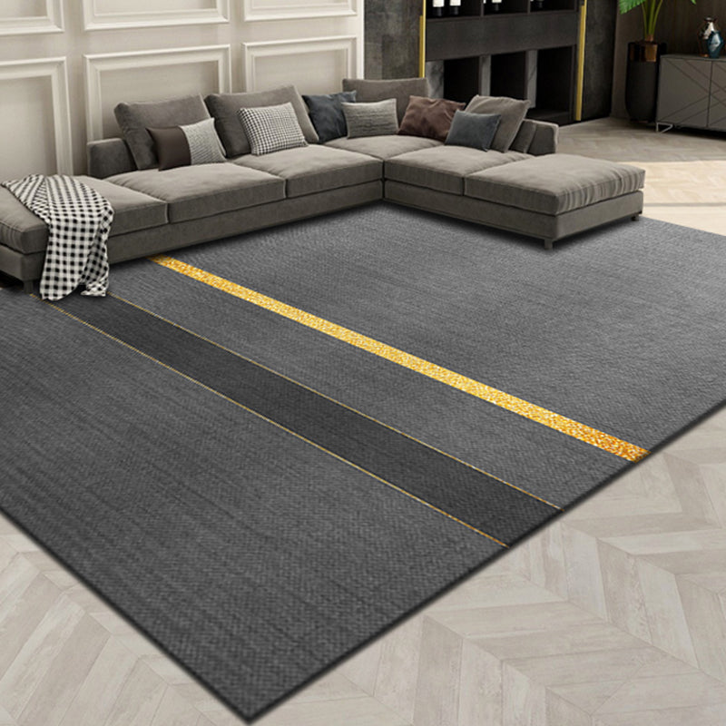 Lisslune | Simple geometric printed rug multicolored cotton blend area rug non-slip backing pet-friendly indoor rug for the living room