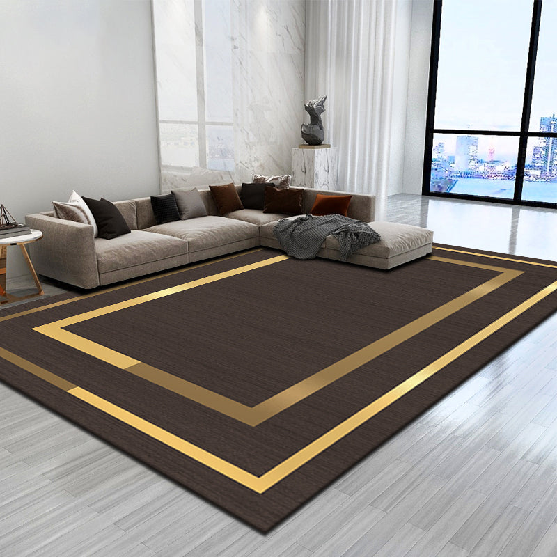 Lisslune | Simple geometric printed rug multicolored cotton blend area rug non-slip backing pet-friendly indoor rug for the living room