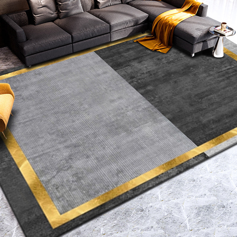 Lisslune | Simple geometric printed rug multicolored cotton blend area rug non-slip backing pet-friendly indoor rug for the living room