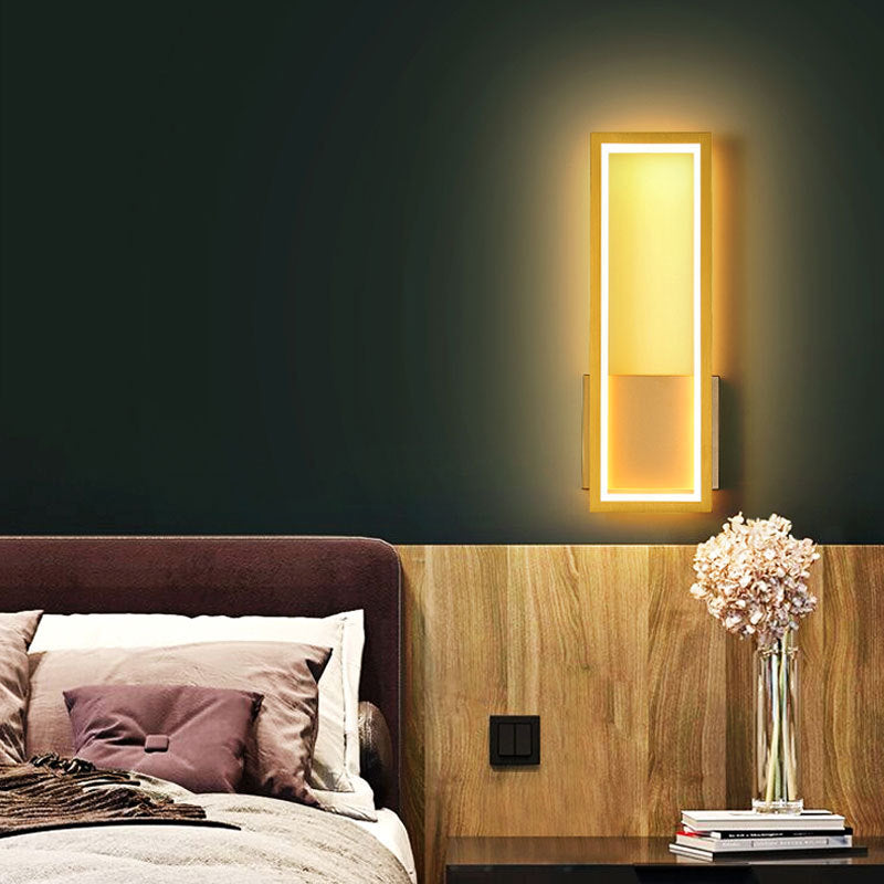 Lisslune | Modern rectangular wall-mounted light acrylic LED bedside wall light fixture