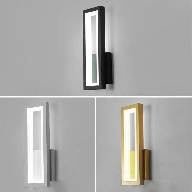 Lisslune | Modern rectangular wall-mounted light acrylic LED bedside wall light fixture