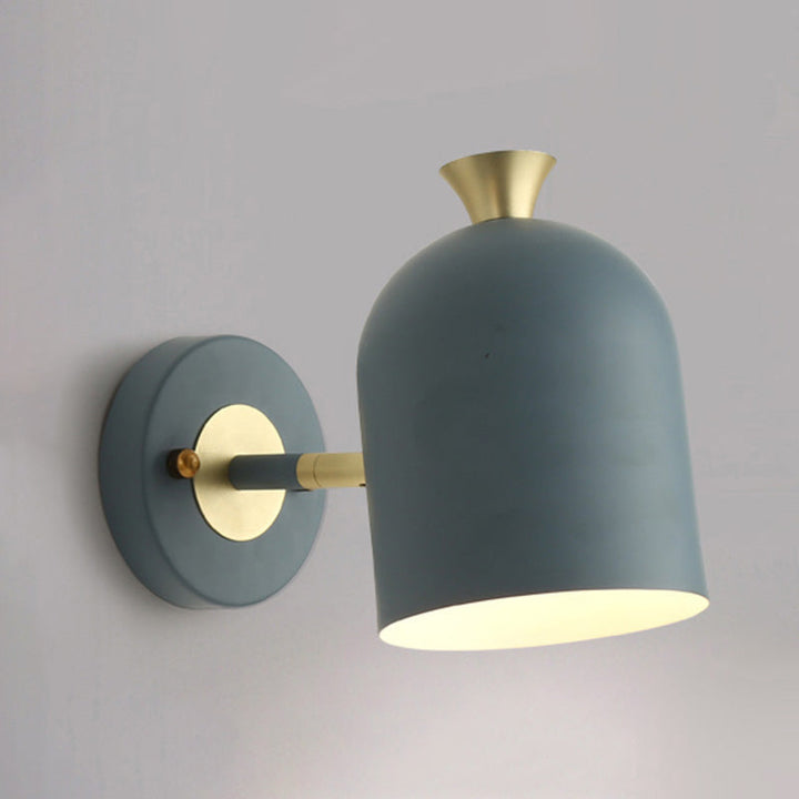Lisslune | Cone-shaped Metal Wall Sconce Lighting Macaron 1 Bulb Adjustable Wall Light for Bedroom
