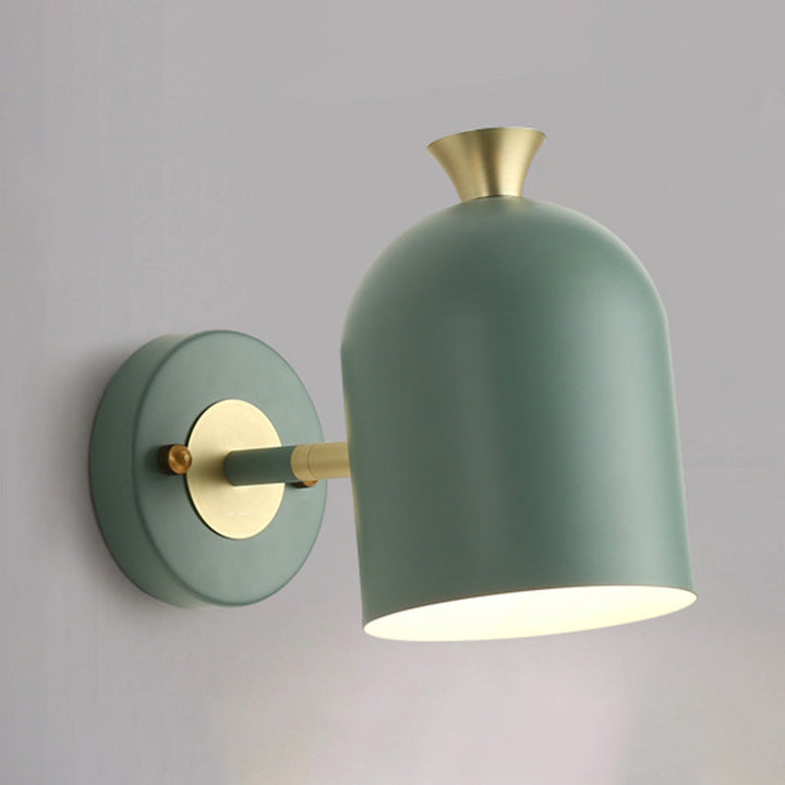 Lisslune | Cone-shaped Metal Wall Sconce Lighting Macaron 1 Bulb Adjustable Wall Light for Bedroom