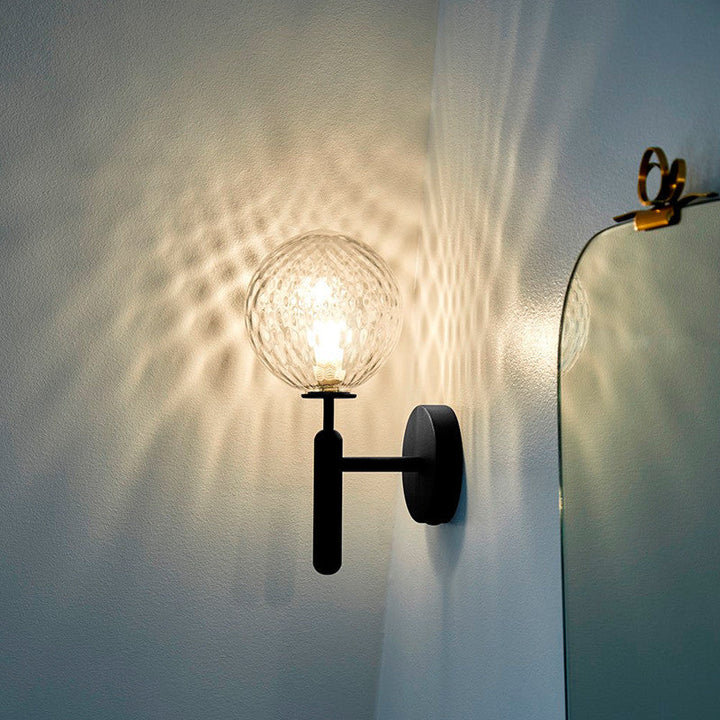 Skørter | Ball Trapezium Wall Lighting Glass Single-Lamp Simple Style Wall Lamp Lighting
