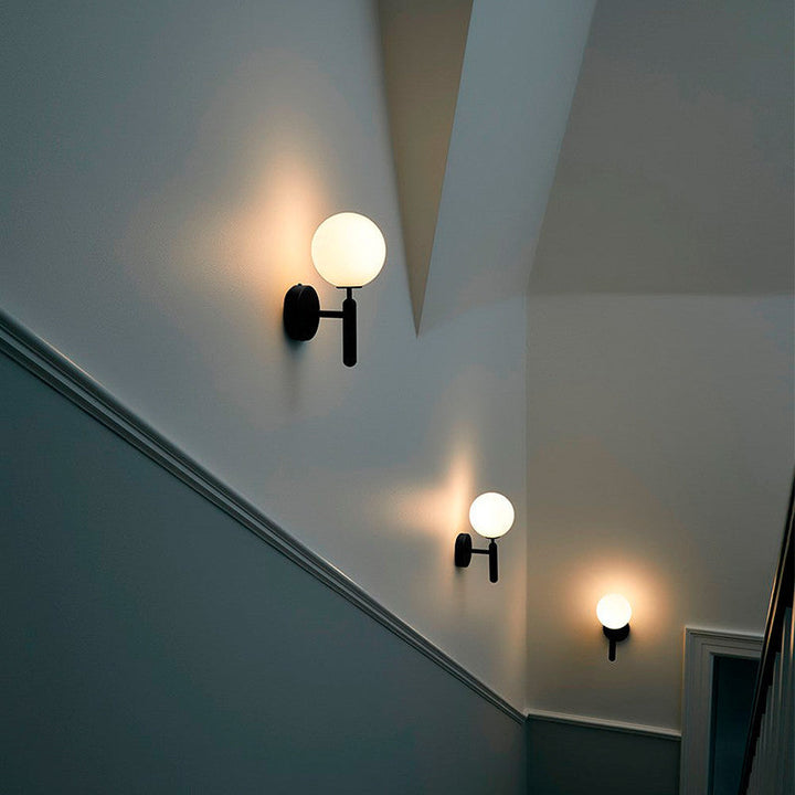 Skørter | Ball Trapezium Wall Lighting Glass Single-Lamp Simple Style Wall Lamp Lighting
