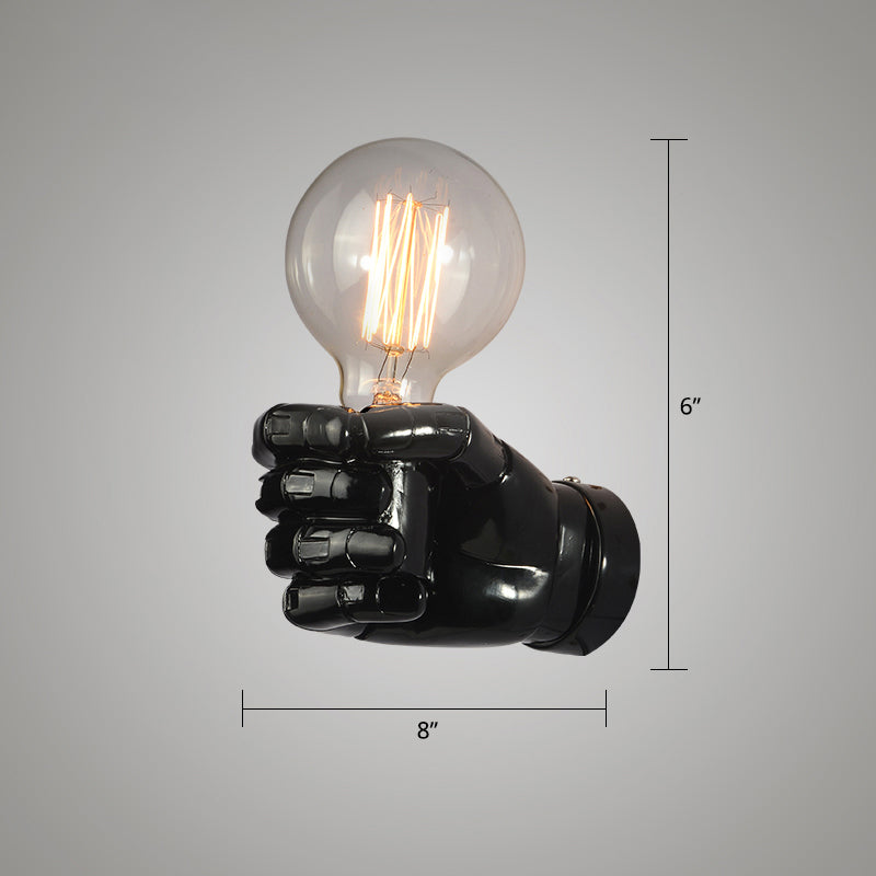 Lisslune | Single Resin Wall Lamp Artistic Fist-shaped Hallway Wall Sconce Lighting