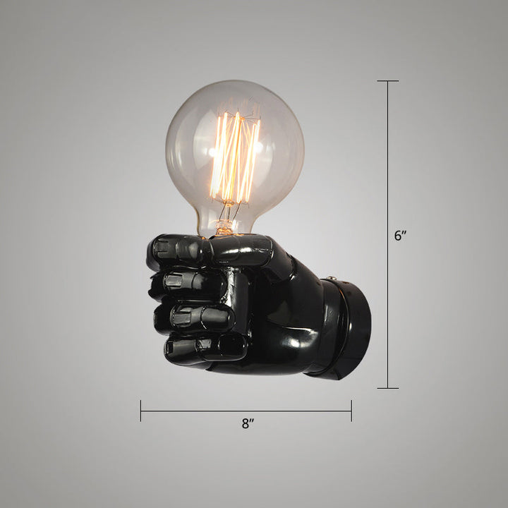 Lisslune | Single Resin Wall Lamp Artistic Fist-shaped Hallway Wall Sconce Lighting