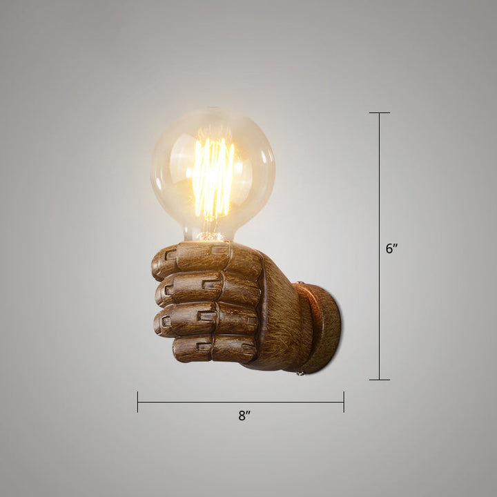 Lisslune | Single Resin Wall Lamp Artistic Fist-shaped Hallway Wall Sconce Lighting