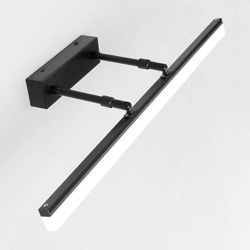 Skørter | Retractable Stick Vanity Sconce Light Minimalist Acrylic Bathroom LED Wall Mount Light Fixture