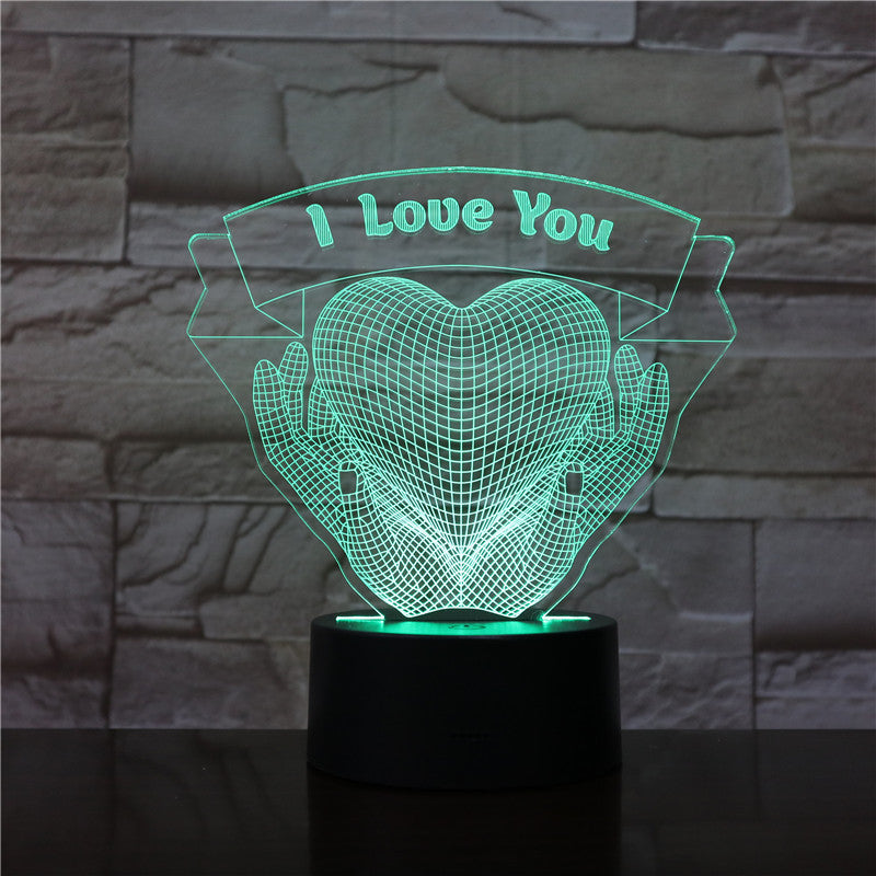 Lisslune | Valentine's Day Gift Holding Hands Love 3D Night Light