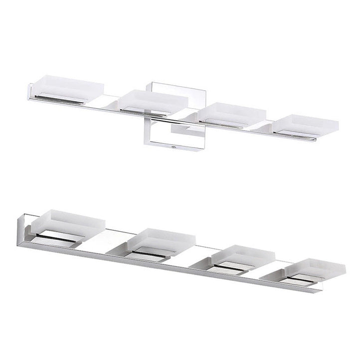 Lisslune | Rotatable Square Acrylic Wall Lamp Minimalist Nickel LED Wall Lighting for the Bathroom