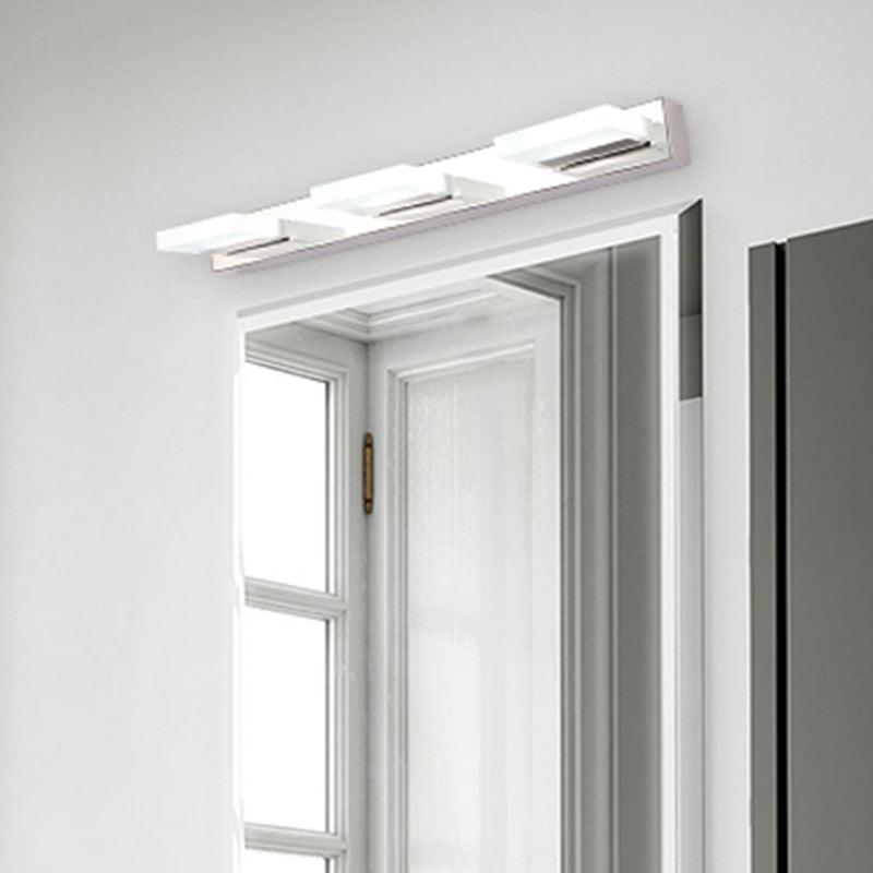 Lisslune | Rotatable Square Acrylic Wall Lamp Minimalist Nickel LED Wall Lighting for the Bathroom
