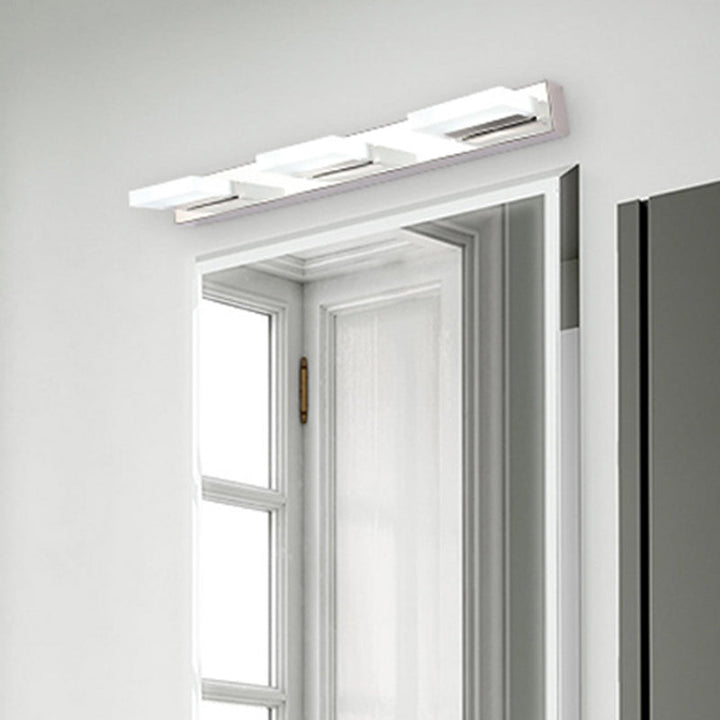 Lisslune | Rotatable Square Acrylic Wall Lamp Minimalist Nickel LED Wall Lighting for the Bathroom