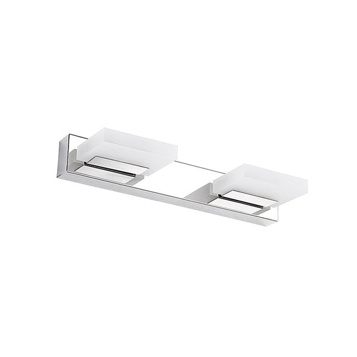 Lisslune | Rotatable Square Acrylic Wall Lamp Minimalist Nickel LED Wall Lighting for the Bathroom