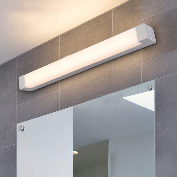 Lisslune | Nordic Rectangular Flush Mount Wall Sconce Acrylic Bathroom LED Vanity Light in White