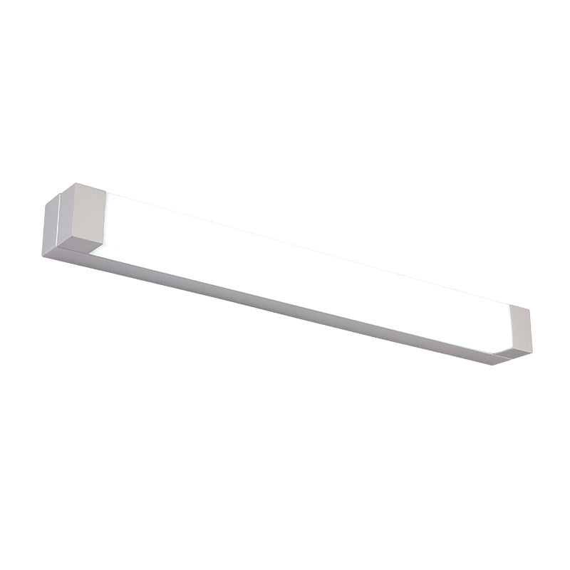 Lisslune | Nordic Rectangular Flush Mount Wall Sconce Acrylic Bathroom LED Vanity Light in White