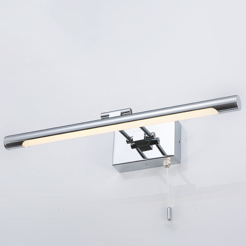 Lisslune | Chrome swivel Tube Vanity light Minimalist LED Acrylic Wall lamp for Bathroom