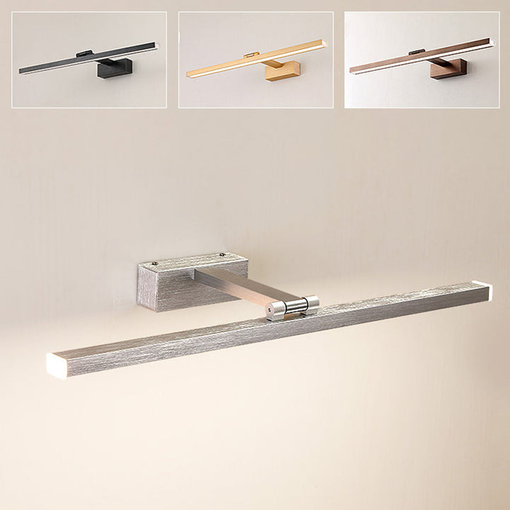Lisslune | Metallic linear makeup mirror lights Simplicity LED adjustable wall light lighting for the bathroom
