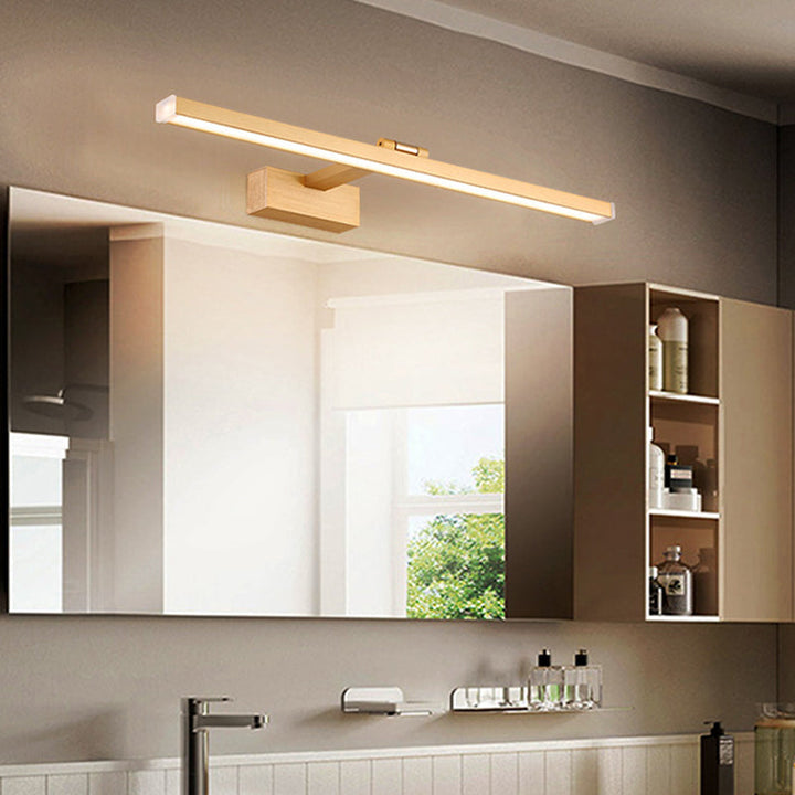 Lisslune | Metallic linear makeup mirror lights Simplicity LED adjustable wall light lighting for the bathroom