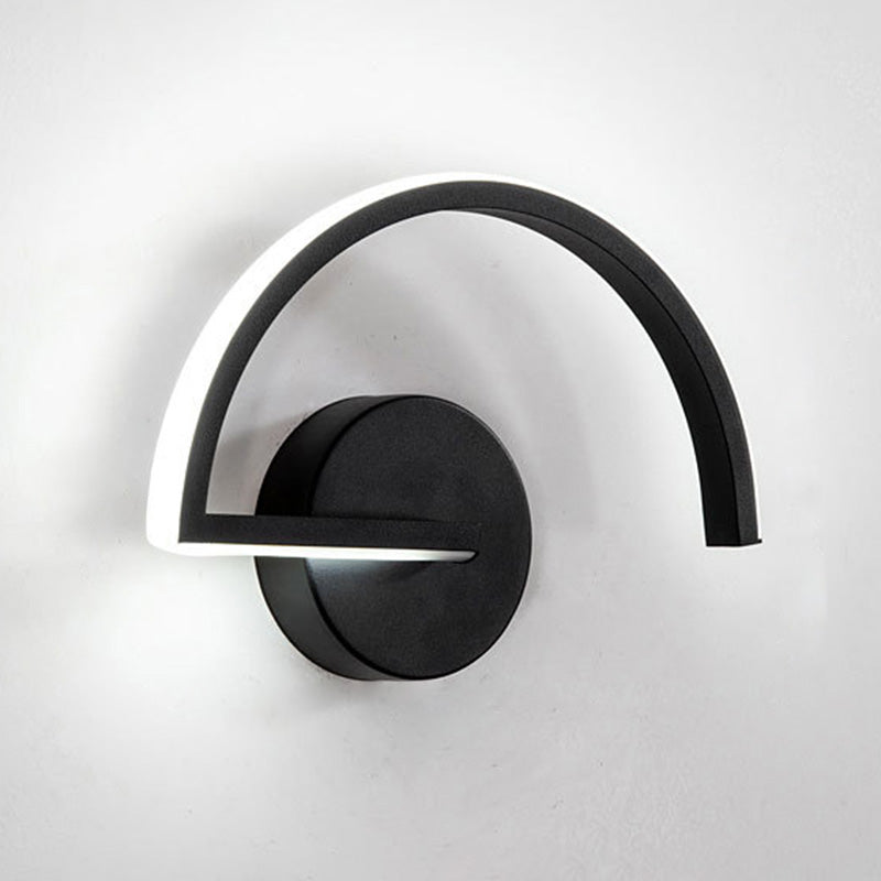 Skørter | Arc Wall Lamp Light Fixture Minimalistic Metal Bedroom LED Wall Lighting Ideas