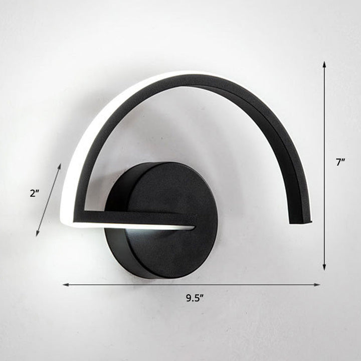 Skørter | Arc Wall Lamp Light Fixture Minimalistic Metal Bedroom LED Wall Lighting Ideas