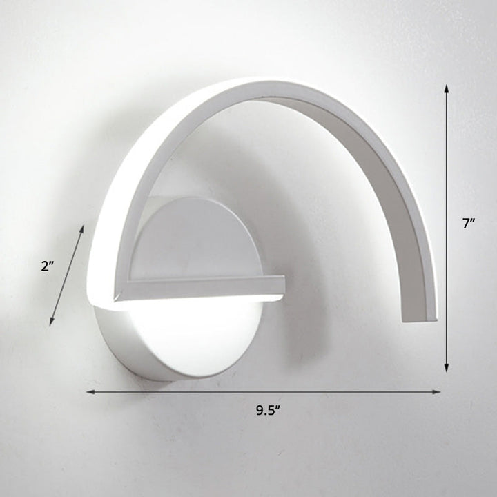 Skørter | Arc Wall Lamp Light Fixture Minimalistic Metal Bedroom LED Wall Lighting Ideas