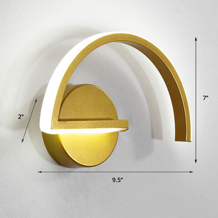 Skørter | Arc Wall Lamp Light Fixture Minimalistic Metal Bedroom LED Wall Lighting Ideas