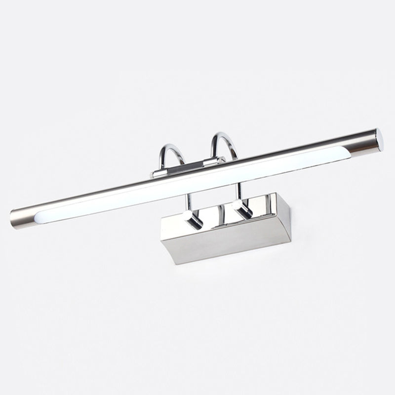 Lisslune | Cylindrical Stainless Steel Wall Lamp Simplicity LED Chrome Wall Mounted Light