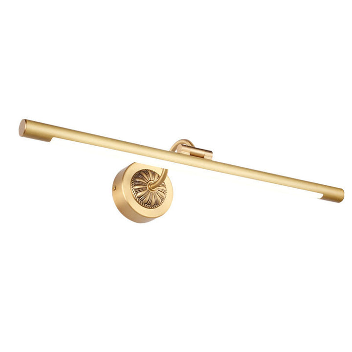 Lisslune | Metal LED Picture Light Traditional Tube Bathroom Mirror Wall Sconces with Swing Arm