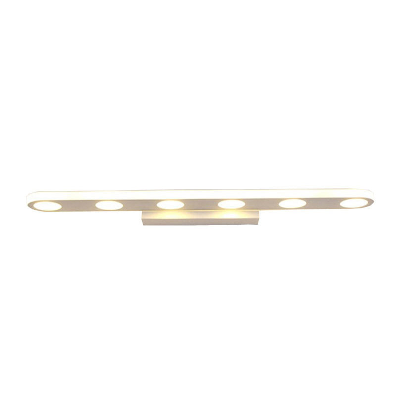 Lisslune | Simplicity Oblong Vanity Lighting Metal Bathroom LED Wall Light in White