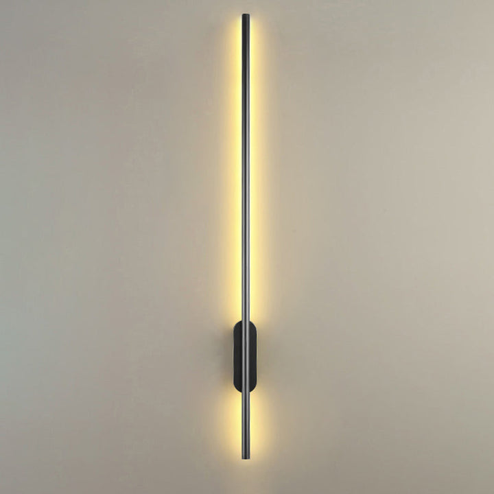 Skørter | Black Rod LED Wall Lamp Fixture Simple Style Metallic Wall Light for the Living Room