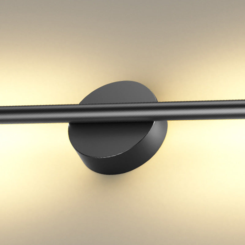 Skørter | Black Rod LED Wall Lamp Fixture Simple Style Metallic Wall Light for the Living Room