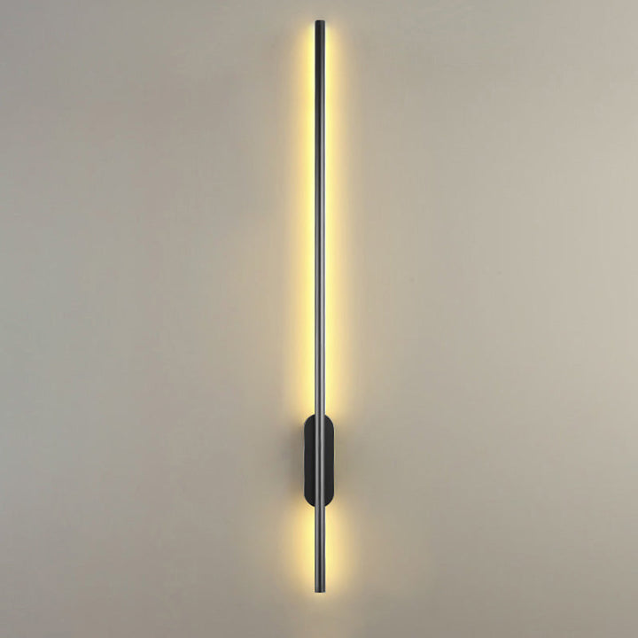 Skørter | Black Rod LED Wall Lamp Fixture Simple Style Metallic Wall Light for the Living Room