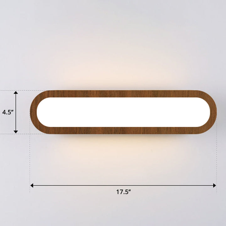 Lisslune | Rectangular Flush Wall Light Simplicity LED Wall Mounted Light with Acrylic Diffuser for Hallway