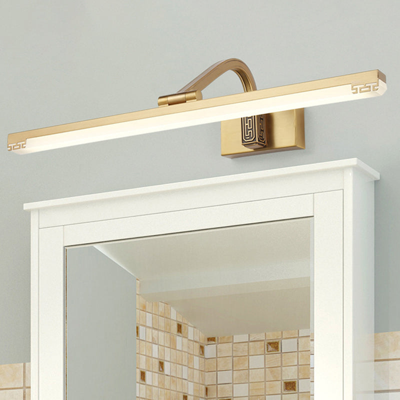 Lisslune | Adjustable linear LED mirror light traditional acrylic wall lamp lighting for the bathroom