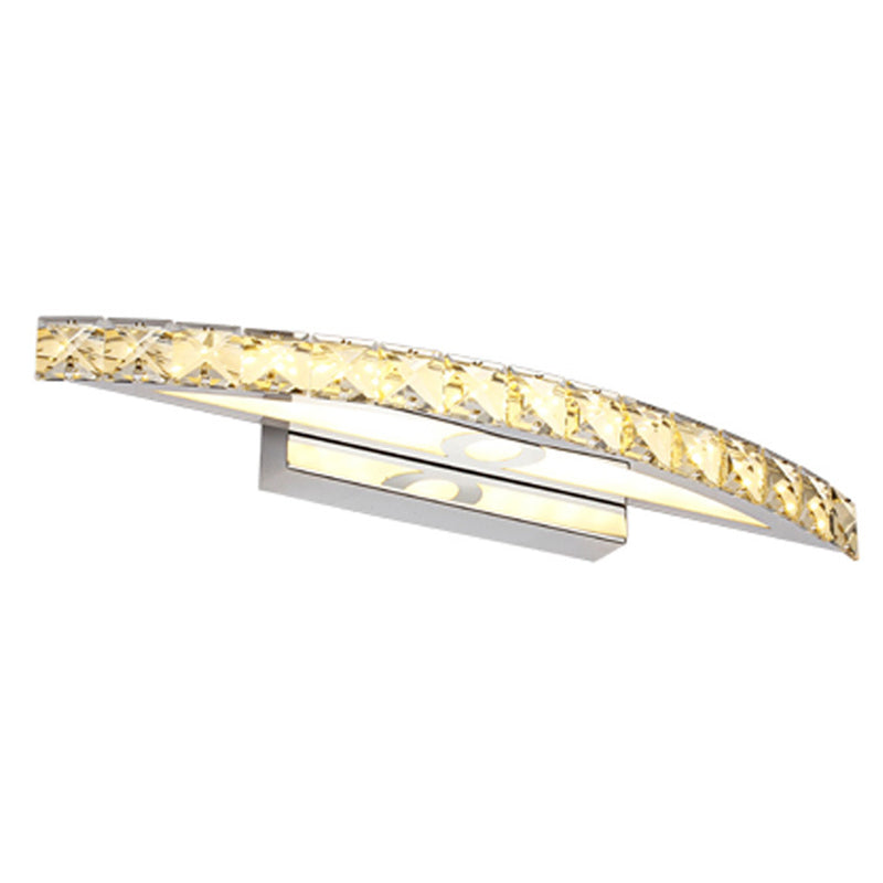 Lisslune | Crystal Arch Wall Light Sconces Modernistic LED Vanity Light Fixture for Bathroom