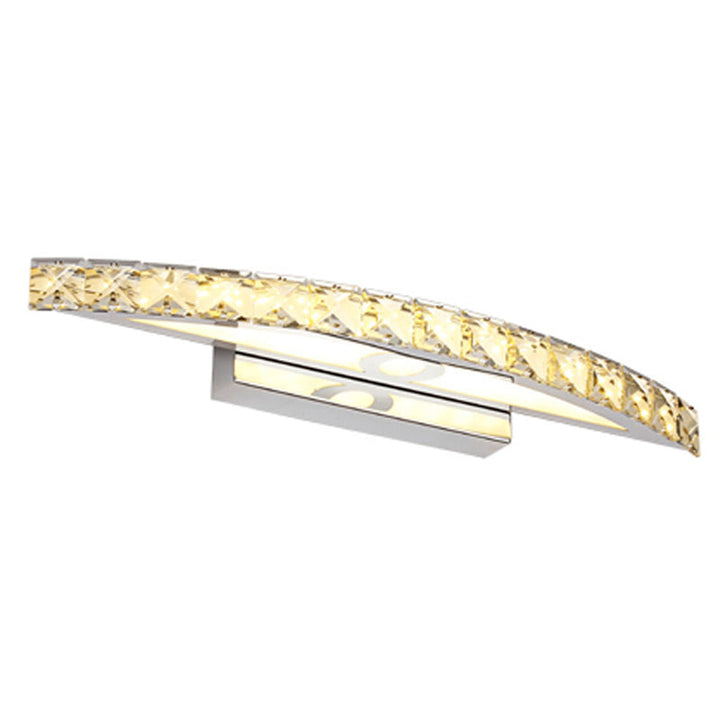 Lisslune | Crystal Arch Wall Light Sconces Modernistic LED Vanity Light Fixture for Bathroom